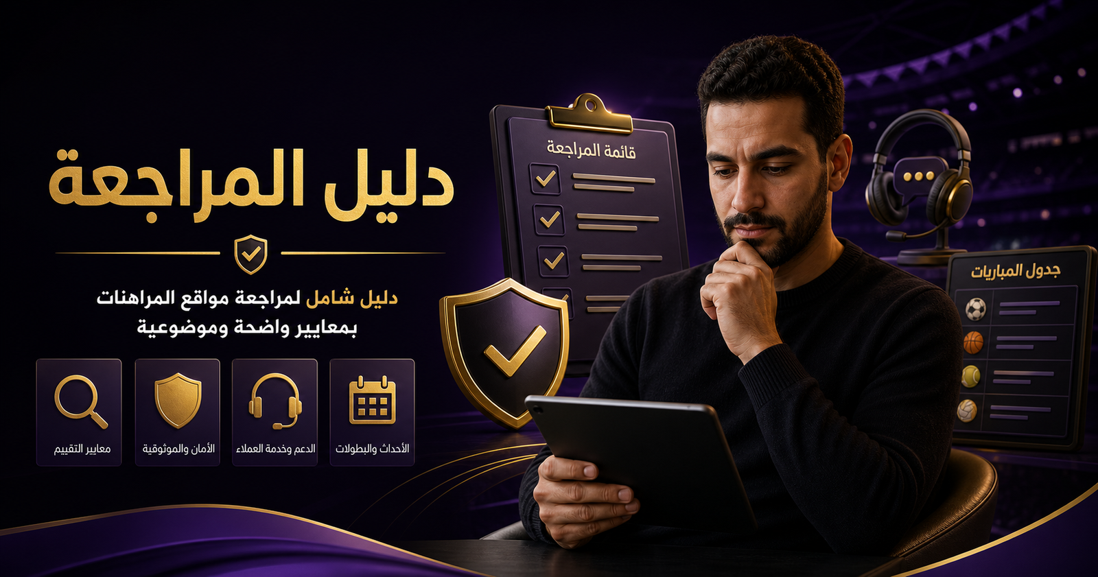 رسم توضيحي لدليل مراجعة مواقع مراهنات مصر قبل التسجيل
