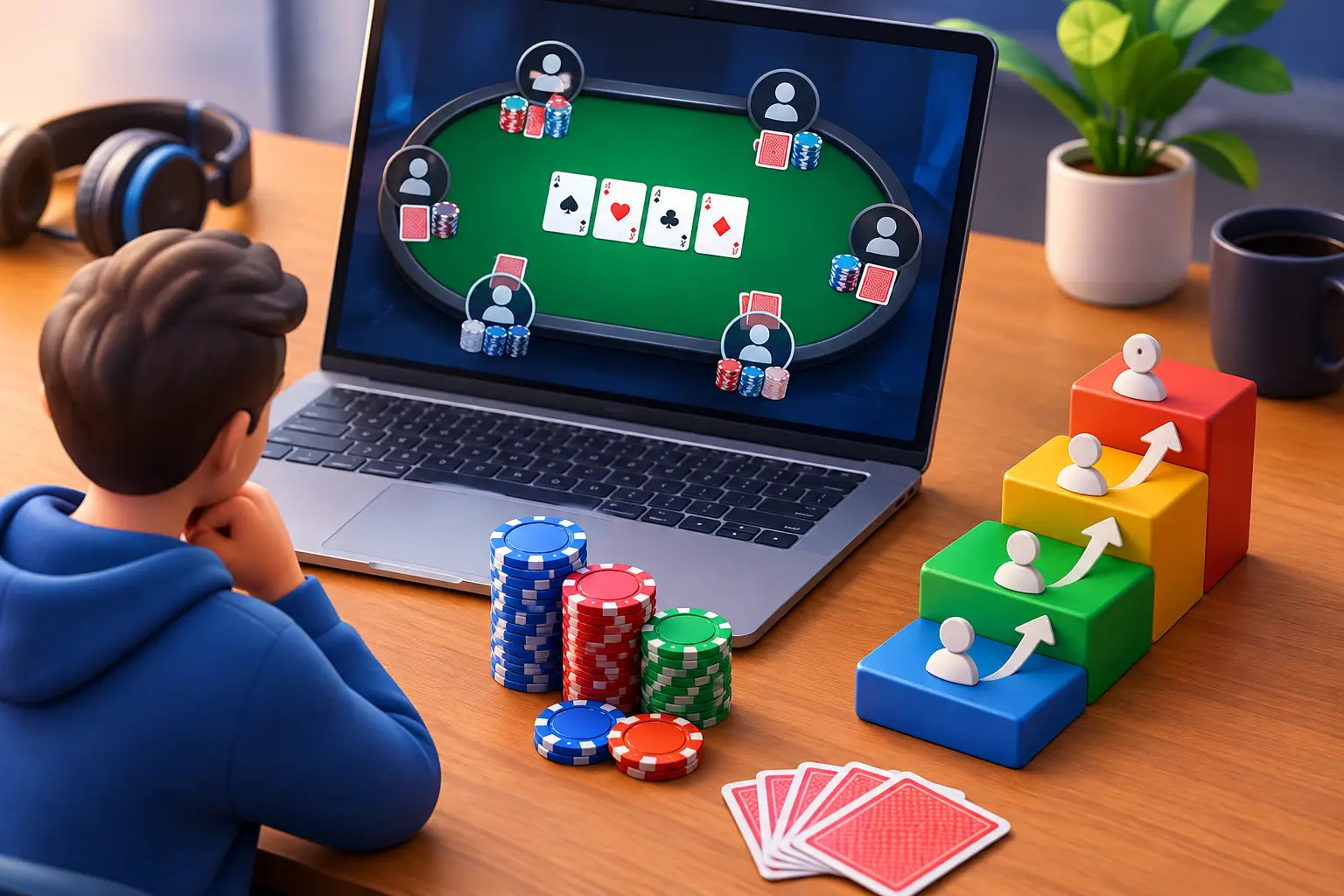 قواعد بوكر أونلاين للمبتدئين خطوة بخطوة